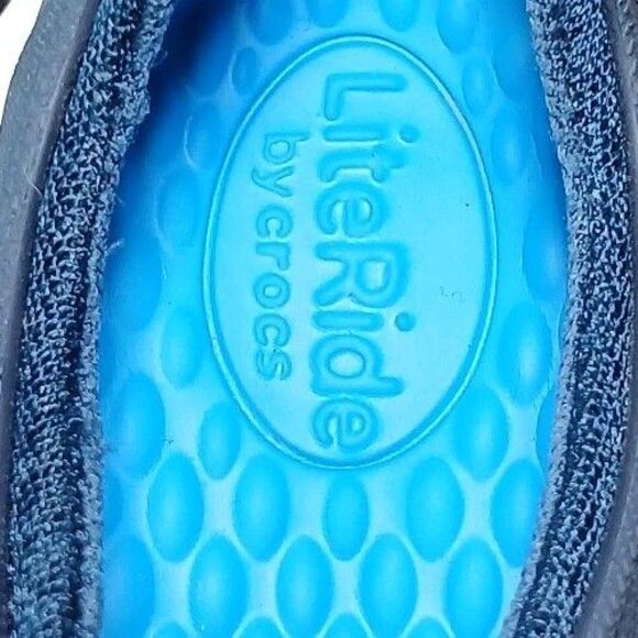 Men's Size 8 Crocs LiteRide Navy Blue Sneakers White Soles Comfort Walking Work. - Picture 14 of 16